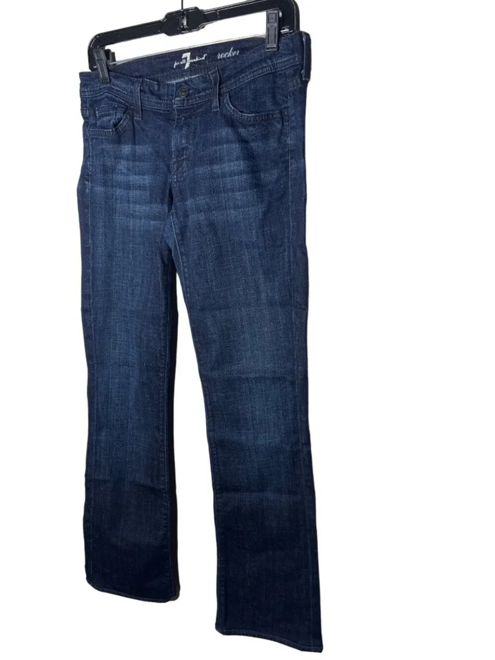 7 For All Mankind Women Size 28 Bootcut Jeans Blue Denim Stretch - Picture 5 of 12